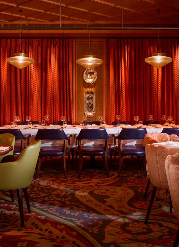 The magnificent Paisley Room at Veeraswamy