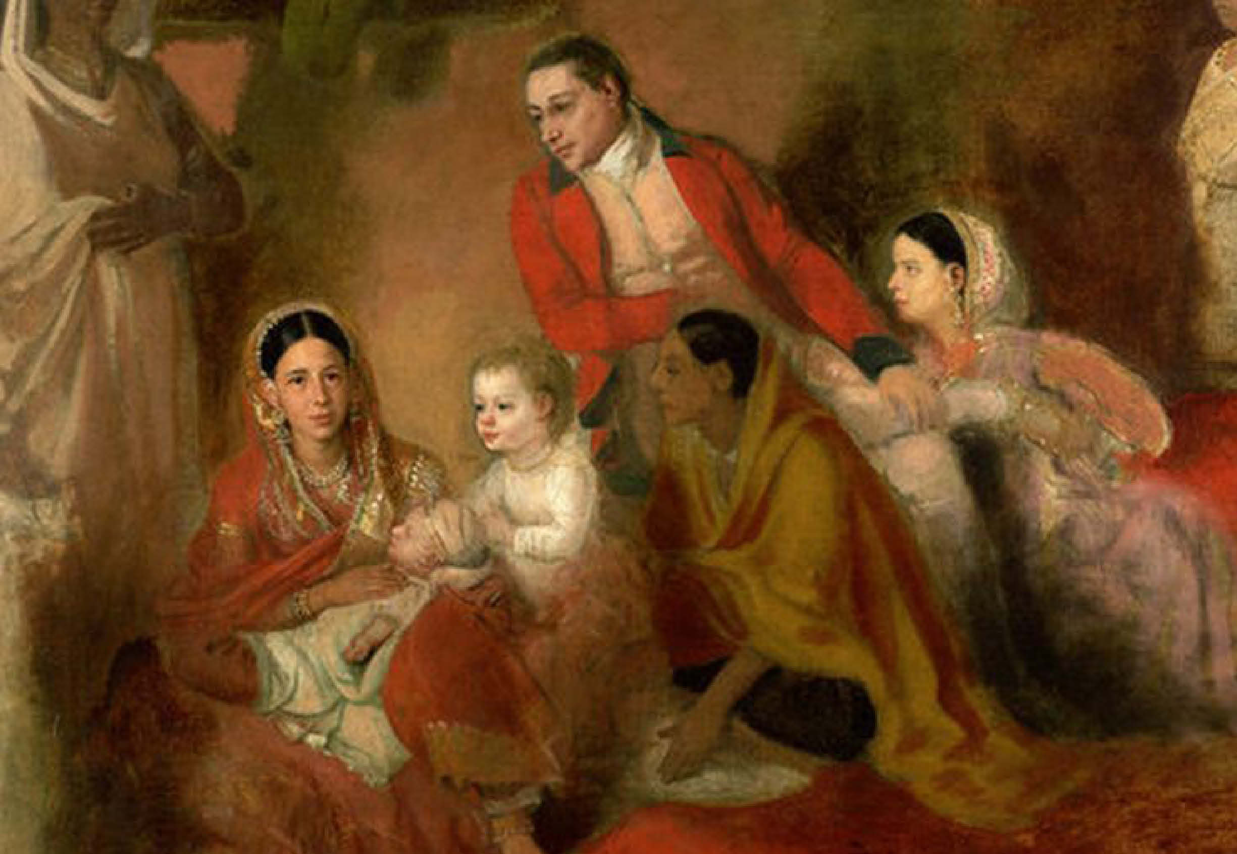 Major William Palmer with his Second Wife, the Mughal Princess Bibi Faiz Bakhsh