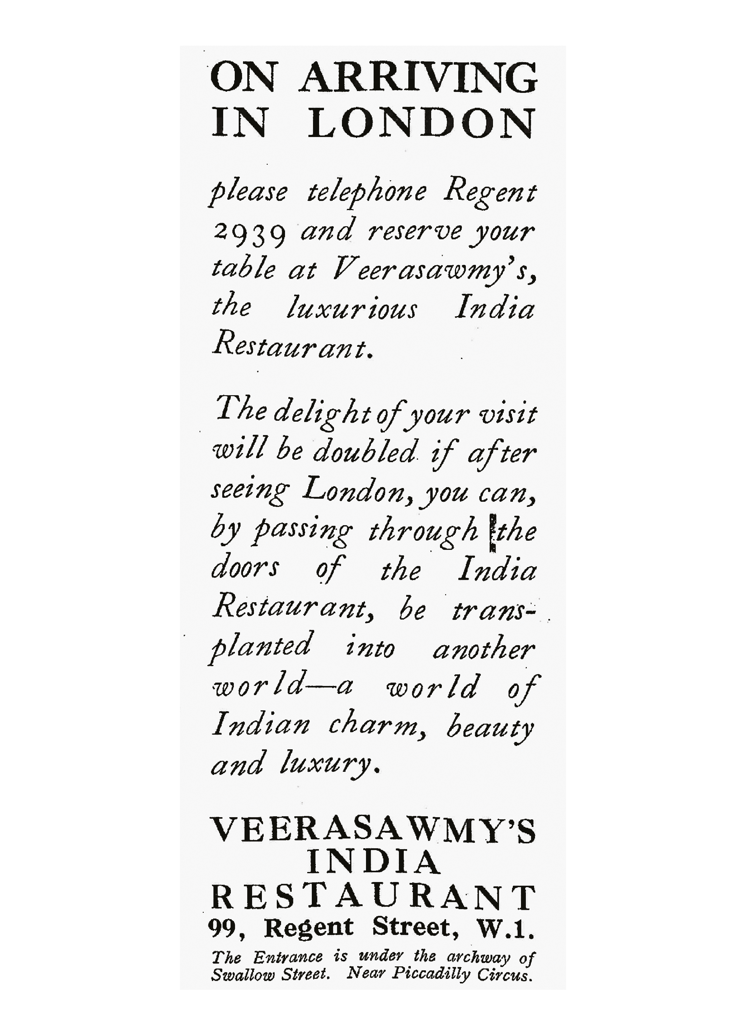 On Arriving in London